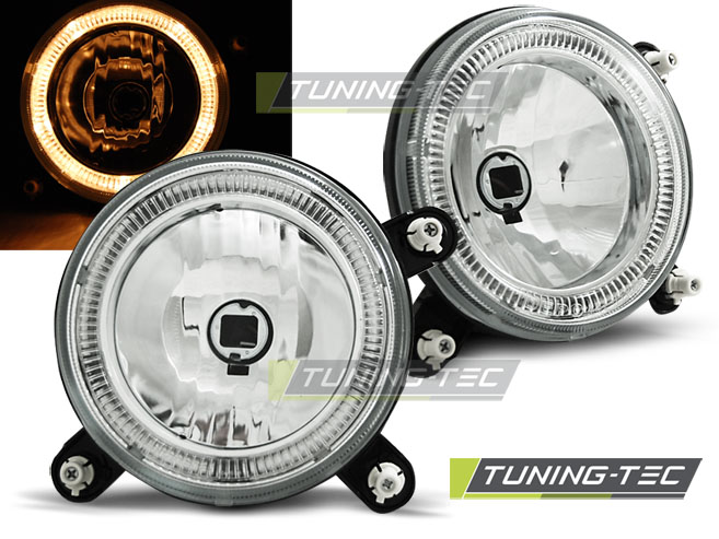 3704_0.jpg Faros Angel Eyes Cromados Para Vw Golf 1 / Golf 2 - Imagen 1