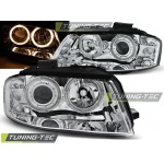 Faros Angel Eyes Cromados Para Audi A3 8p 05.03-03.08