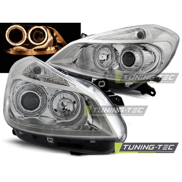 Renault Clio 3 05-09 Ojos De Ángel Cromados