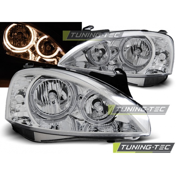 Opel Corsa C 11.00-09.06 Ojos De Ángel Cromados