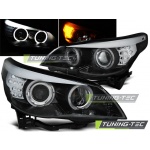 Faros Angel Eyes Negro Led Indicador Para Bmw E60/E61 03-07