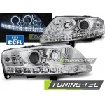 Faros Angel Eyes Led Cromados Para Audi A6 C6 04.04-08