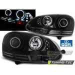 Faros Delanteros Angel Eyes Ccfl Negro Para Vw Golf 5 10.03-09
