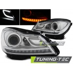 Faros Cromados Para Mercedes W204 11-14