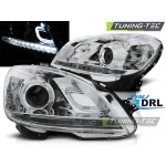 Faros True Drl Cromados Para Mercedes W204 07-10