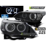 Faros De Xenon D2s Angel Eyes Ccfl Negro Para Bmw E60/E61 03-04