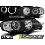 Faros De Xenon Angel Eyes Led Negro Para Bmw X5 E53 09.99-10.03