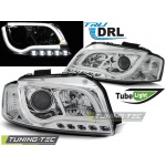 Tubo De Faro Luz Drl Cromado Para Audi A3 8p 05.03-03.08