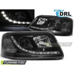Faros True Drl Negro Para Vw T5 04.03-08.09
