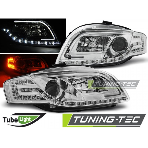 Tubo De Luz Delantero Cromado Para Audi A4 B7 11.04-03.08