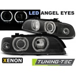 Faros Xenon Angel Eyesled Negro Para Bmw E39 09.95-06.03