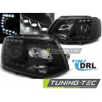 Faros True Drl Negro Para Vw T5 2010-2015