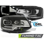 Faros True Drl Negro Para Vw T5 2010-15