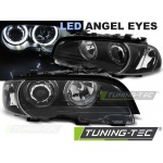 Faros Angel Eyes Led Negro Para Bmw E46 04.99-03.03 Coupe Cabrio