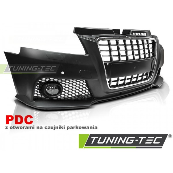 Parachoques delantero sport cromado negro pdc apropiado para audi a3 08-12