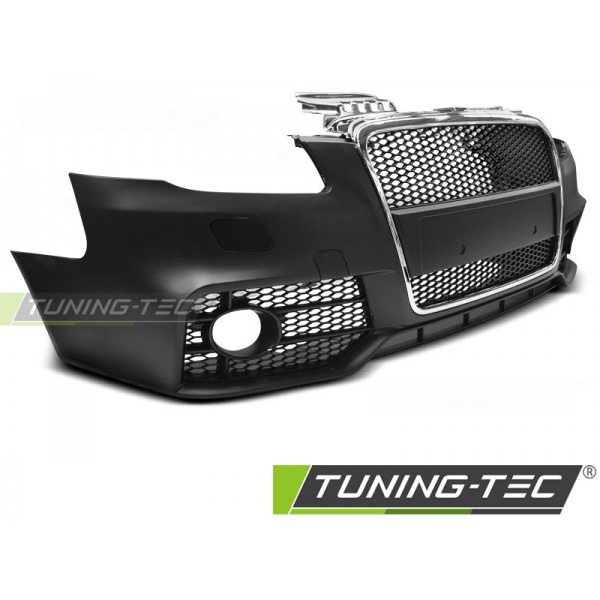 Parachoques delantero sport cromado negro apropiado para audi a4 04-08