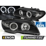Faros Xenon Angel Eyes Ccfl Negro Para Bmw E46 04.03-06 Coupe Cabrio