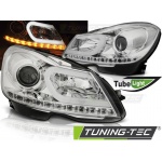 Tubo De Faros Luz Cromado Para Mercedes W204 11-14