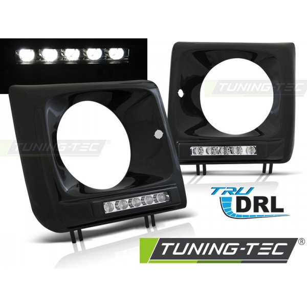 Marco De Faros Led Drl Negro Compatible Con Mercedes W461,W463 01-12