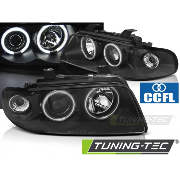 Faros Angel Eyes Ccfl Negro Para Audi A4 11.94-12.98