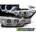 Faros Angel Eyes Led Drl Cromados Para Bmw F30/F31 10.11 - 05.15
