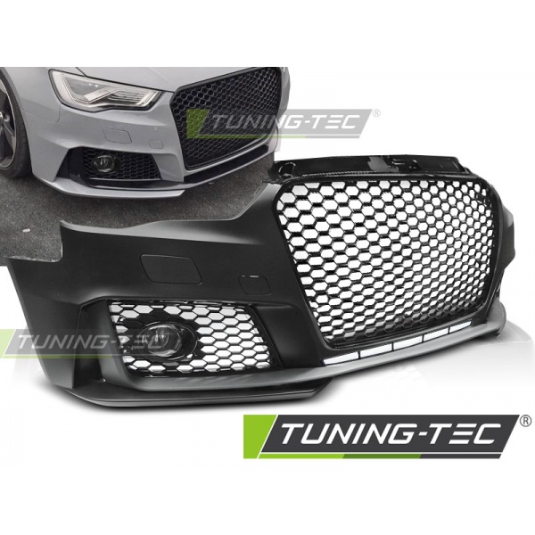 Parachoques delantero sport negro brillante apropiado para audi a3 12-16