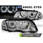 Faros Angel Eyes Led Cromados Para Bmw E46 05.98-08.01 S/T
