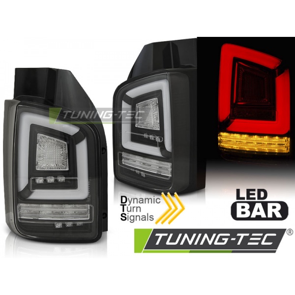 Pilotos Traseros De Barra Led Negro Seq Para Vw T6 15-19 Tr