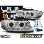 Faros De Xenon Angel Eyes Led Drl Cromados Para Bmw E90/E91 09-11