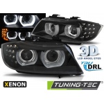 Faros De Xenon Angel Eyes Led Drl Negro Para Bmw E90/E91 09-11