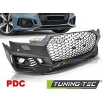 Parachoques delantero sport negro brillante pdc apropiado para audi a4 b9 08.15-19