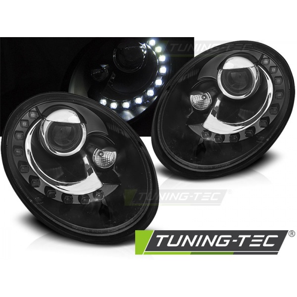 Faros Delanteros Daylight Black Para Vw New Beetle 06-12