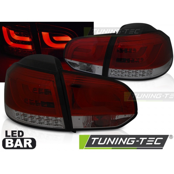 Barra De Luces Traseras Led Roja Humo Para Vw Golf 6 10.08-12