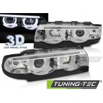 Faros Delanteros Angel Eyes Led 3d Cromados Para Bmw E38 94-01