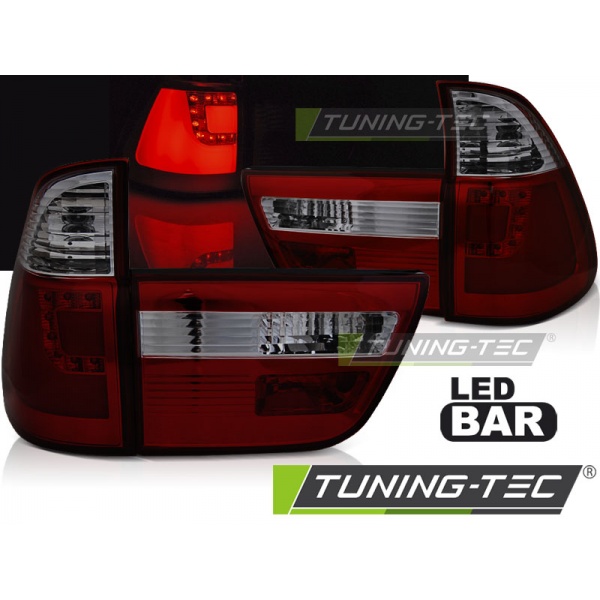 Barra Led Luces Traseras Rojo Humo Para Bmw X5 E53 09.99-10.03