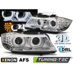 Faros De Xenon Led Drl Cromados Afs Para Bmw E90/E91 09-11