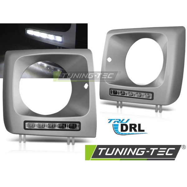 Faros Led Drl Plata Para Mercedes W461,W463 01-12