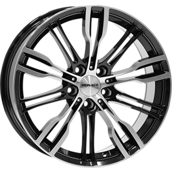 Llanta Monaco Wheels GP8 Gloss Black / Polished