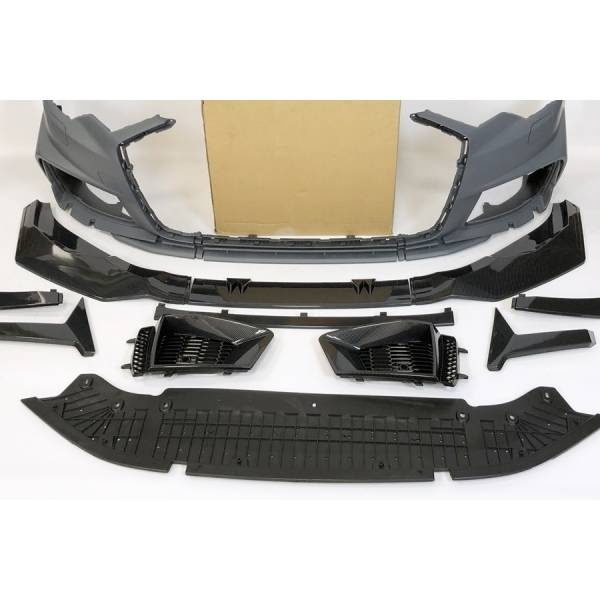 Paragolpes Delantero Audi A6 C8 2020+ Look RS6 Carbono - Image 2