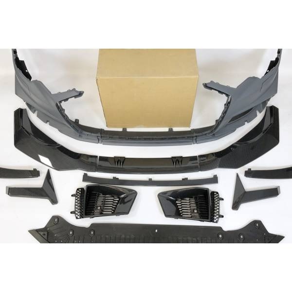 Paragolpes Delantero Audi A6 C8 2020+ Look RS6 Carbono - Image 3