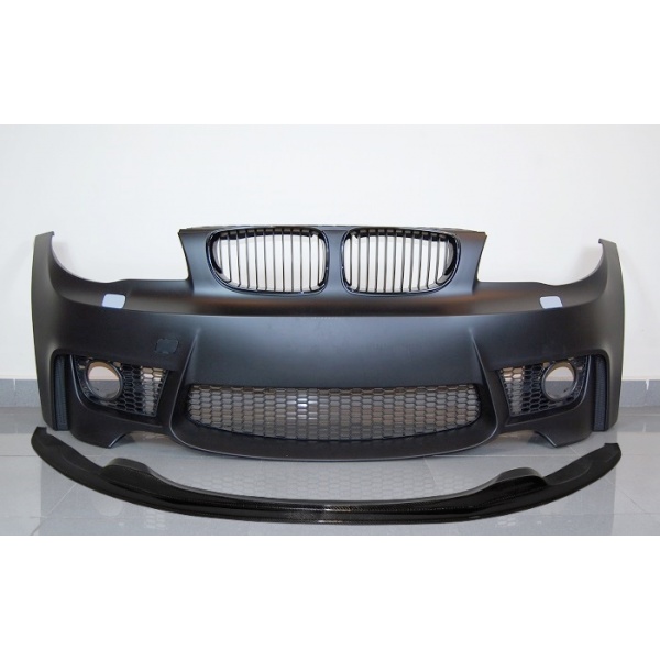Paragolpes Delantero BMW E82/E88/E87/E81  Look M1 05-11 Spoiler Carbono