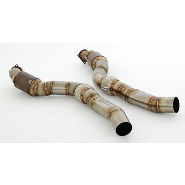 Friedrich 2x90mm Downpipe mit 200 Zellen HJS Sport-Kat. Audi RS6 4F Quattro