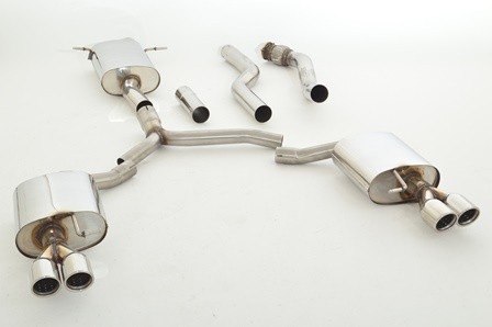 Friedrich 76mm Duplex-Sistema escape Edelstahl
