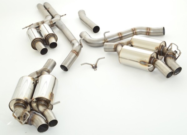 Friedrich 2x76mm Duplex-Sistema escape Edelstahl