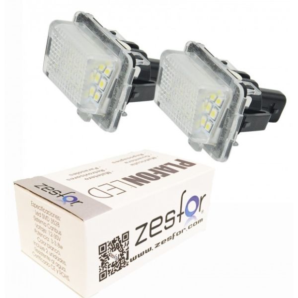 Zesfor Luces de matrícula LED para Mercedes Clase S W221 4 puertas Restyling (con bombillas led de serie)