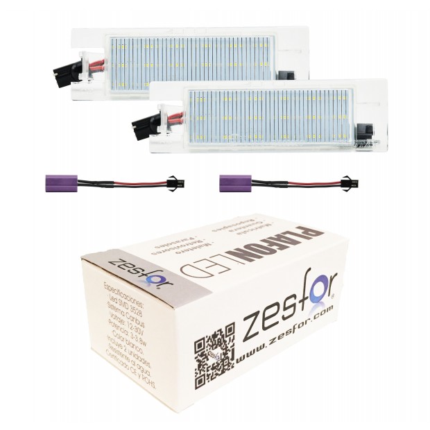 Zesfor Luces de matrícula LED para Opel Meriva A (03-10)