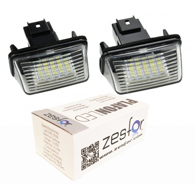 Zesfor Luces de matrícula LED para Peugeot 206, coupe y cabriolet