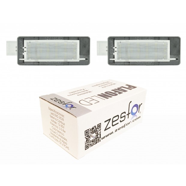 Zesfor Luces de matrícula LED para Renault Laguna II (KGO)