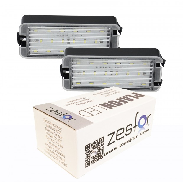 Zesfor Luces de matrícula LED para Seat Toledo III 04-09