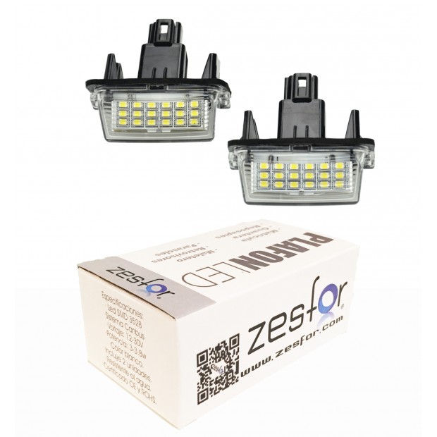 Zesfor Luces de matrícula LED para Toyota Yaris (2008-)